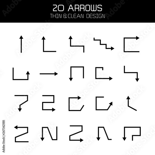 arrow icons set illustration