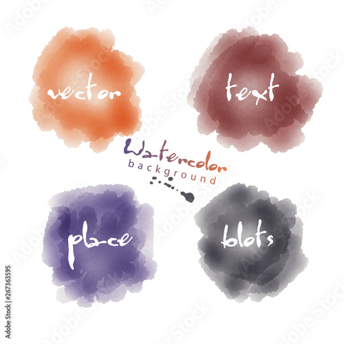 Watercolor soft circle texture. Vector watercoluor circle elements for design. photo