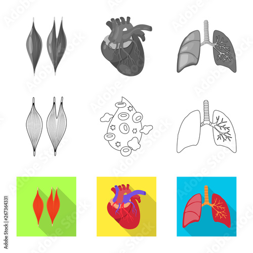 Vector design of biology and scientific logo. Set of biology and laboratory stock symbol for web.