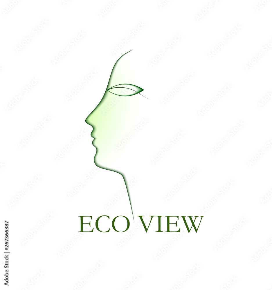 eco view concept logo,