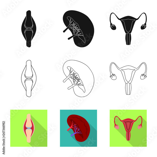 Isolated object of biology and scientific symbol. Collection of biology and laboratory stock symbol for web.