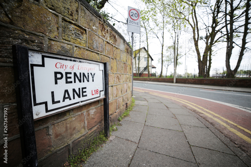 La famosa strada di Penny Lane, Liverpool