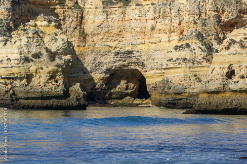 marinha beach lagoa in Algarve Portugal