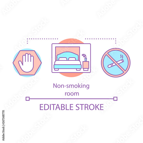 Non-smoking room concept icon