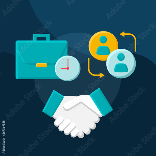 Succession flat concept vector icon