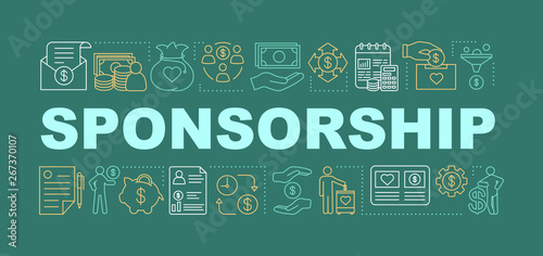 Sponsorship word concepts banner