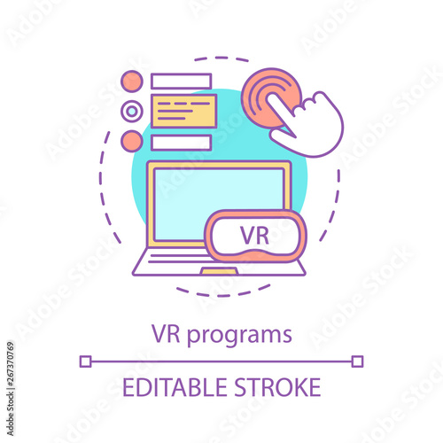 VR programs concept icon