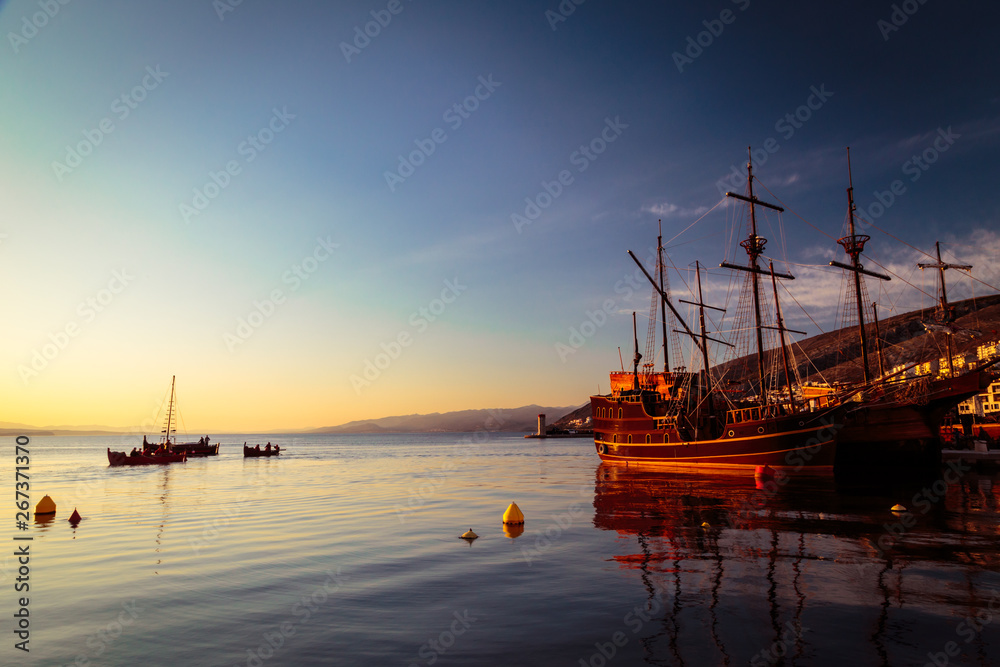 A sailer in the bay of Senj, Croatia