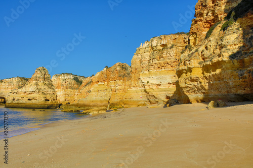 marinha beach lagoa in Algarve Portugal