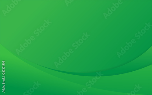 Creative minimal geometric curve green shape with white space background. Dynamic shapes composition and elements.Modern design in Eps10 vector illustration.