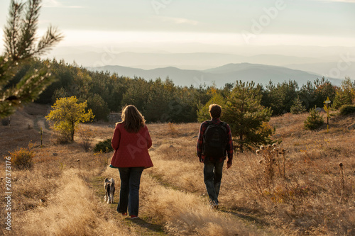 Young couple with  dog © B.Stefanov