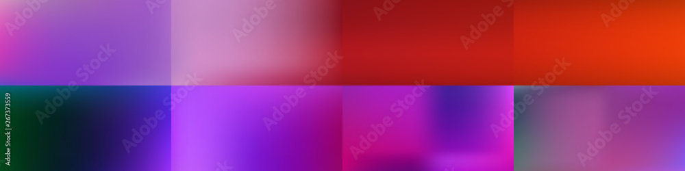 Set of Smooth abstract colorful mesh backgrounds Vector design