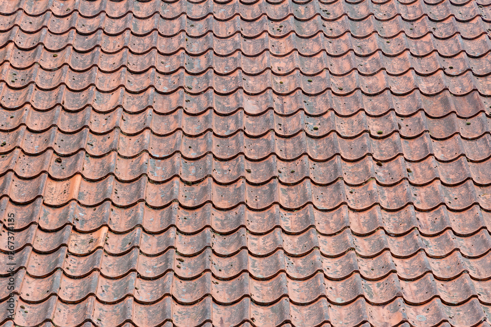 Red tile roof - Christiansfeld, Denmark. Red tile roof - Christiansfeld, Denmark.