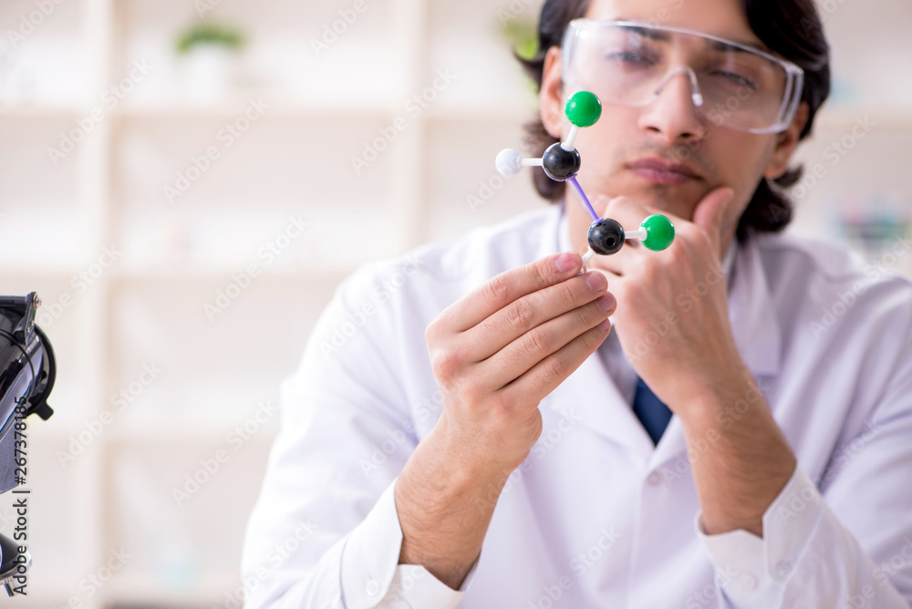 Young male scientist working in the lab Young male scientist working in the lab