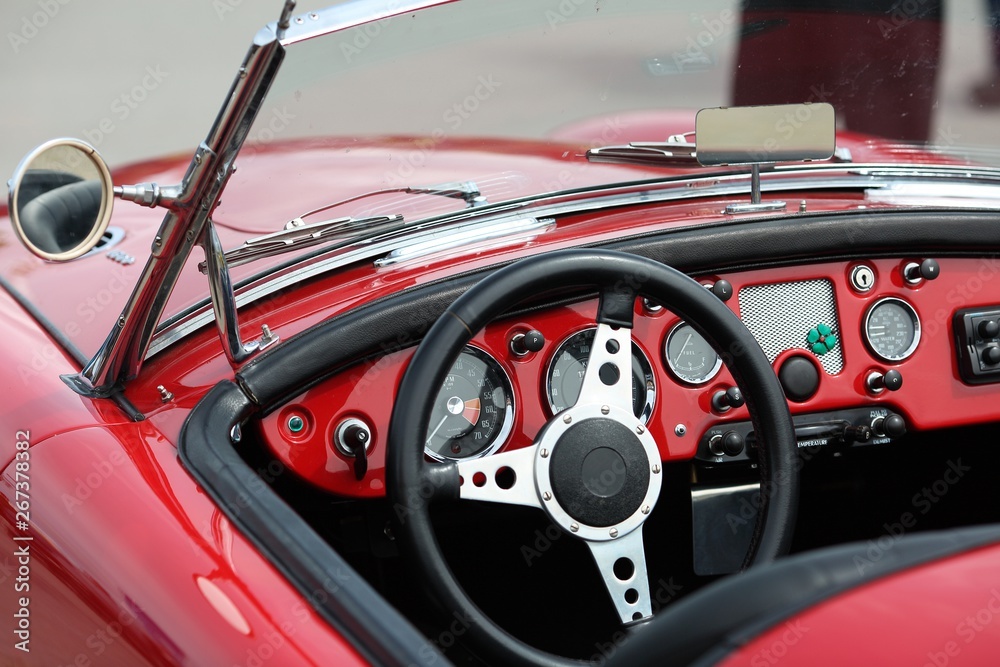 Retro car cockpit