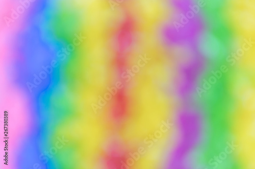 Rainbow color blur background from rubber band