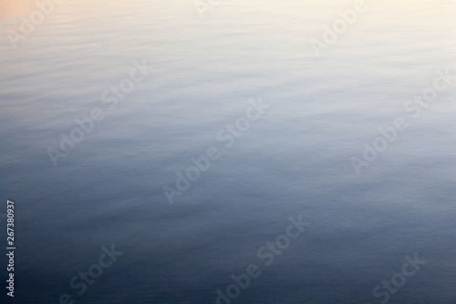 Water surface at sunset.