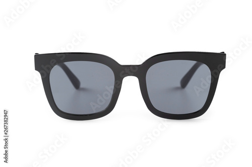 Black sunglasses isolated on white background with clipping path.