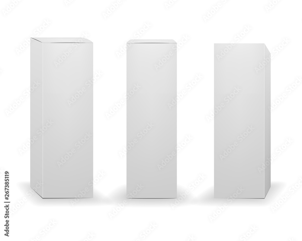 Blank box isolated on white background. Vector illustration. Blank box isolated on white background. Vector illustration.
