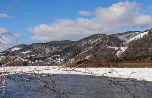 mountain landscape with river