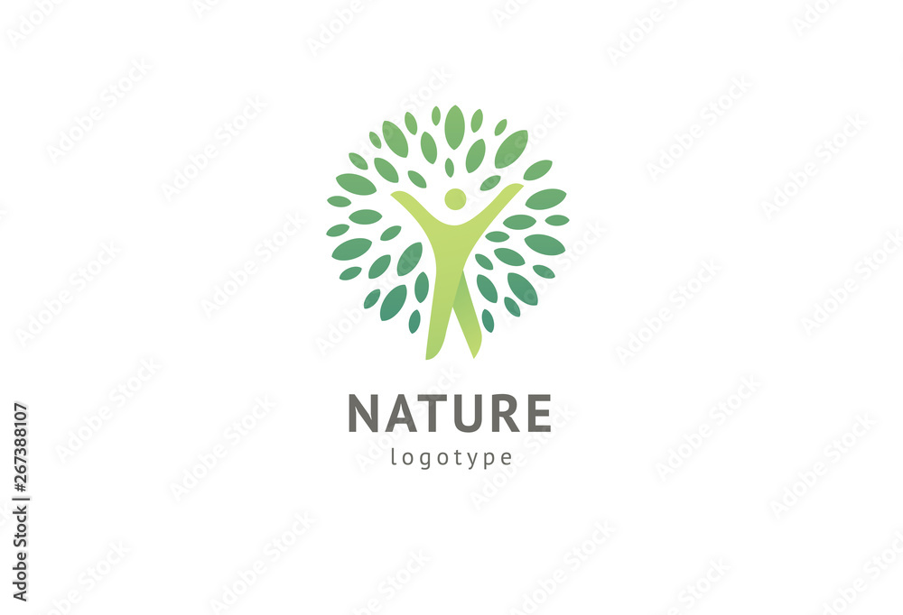 Abstract nature logo icon vector design. Healthy eco food, ecology, spa, diet, yoga, Environment day vector logo. Happy people with leaf logo. Fitness, sport web icon. Abstract nature logo icon vector design. Healthy eco food, ecology, spa, diet, yoga, Environment day vector logo. Happy people with leaf logo. Fitness, sport web icon.