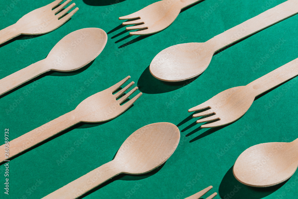 battle among spoons and forks,top view photo.