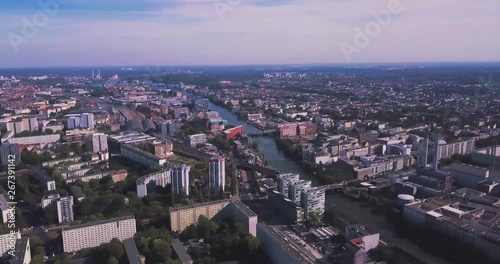 Wallpaper Mural Wide Aerial Pan Over Berlin, High Angle With Copy Space Torontodigital.ca