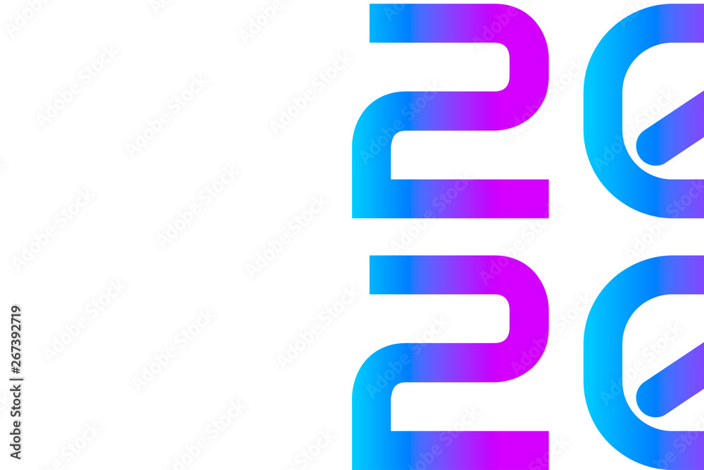 Happy 2020 New Year. Lettering holiday modern style elements with violet, purple and blue colors. Festive label inscription for cards, banners, posters. Editable EPS 10 Vector Illustration. Happy 2020 New Year. Lettering holiday modern style elements with violet, purple and blue colors. Festive label inscription for cards, banners, posters. Editable EPS 10 Vector Illustration.