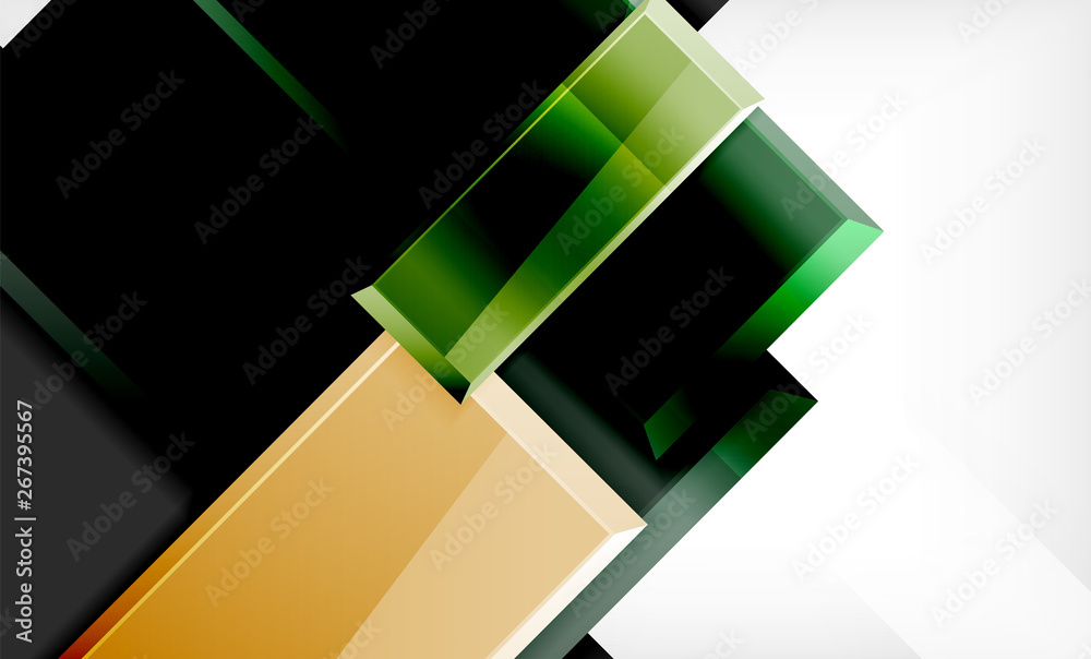 Obraz premium Bright colorful square shape blocks geometrical background