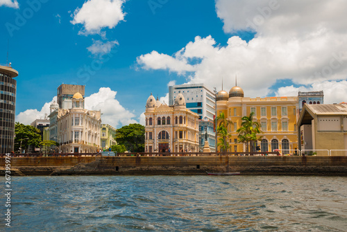 Recife, Pernambuco, Brazil: Panoramic view of Marco Zero Square at Ancient Recife district