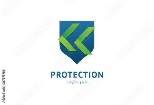 Free Download Shield icon. Vector flat style illustration Abstract business security Agency logo template. Logo concept of antivirus, protection, insurance, privacy, guard. - GFXLoad