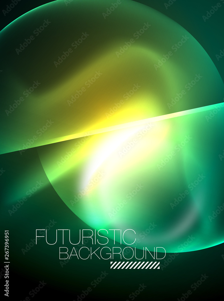 Vector glowing neon circles abstract background Vector glowing neon circles abstract background