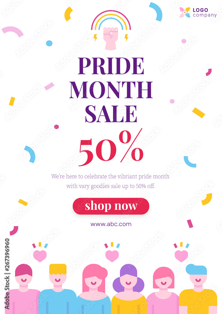 LGBTQ discount sale poster layout LGBTQ discount sale poster layout