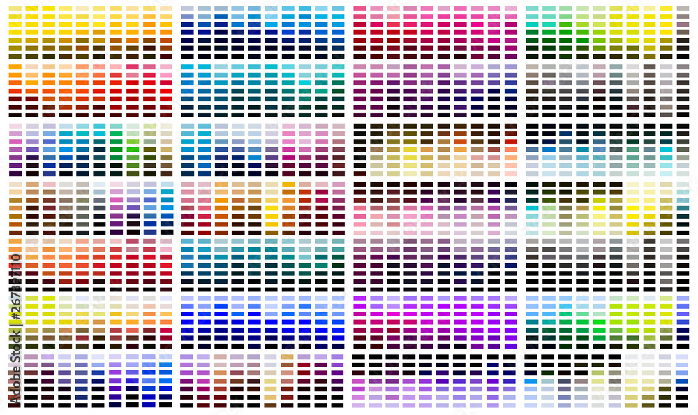 Colour reference swatch palette - obrazy, fototapety, plakaty 