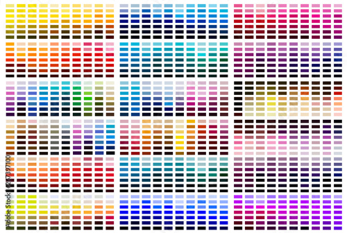 Colour reference swatch palette