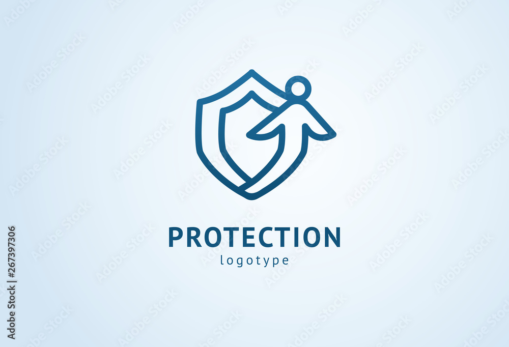 Shield icon. Vector flat style illustration Abstract business security Agency logo template. Logo concept of antivirus, protection, insurance, privacy, guard. Shield icon. Vector flat style illustration Abstract business security Agency logo template. Logo concept of antivirus, protection, insurance, privacy, guard.