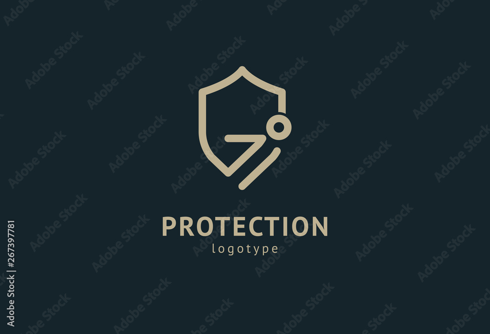 Shield icon. Vector flat style illustration Abstract business security Agency logo template. Logo concept of antivirus, protection, insurance, privacy, guard. Shield icon. Vector flat style illustration Abstract business security Agency logo template. Logo concept of antivirus, protection, insurance, privacy, guard.