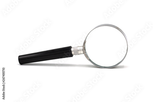 Magnifying glass with isolated on white background.