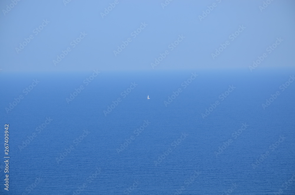 Obraz premium Greece Crete landscape mountains road panorama sea shore sun beach