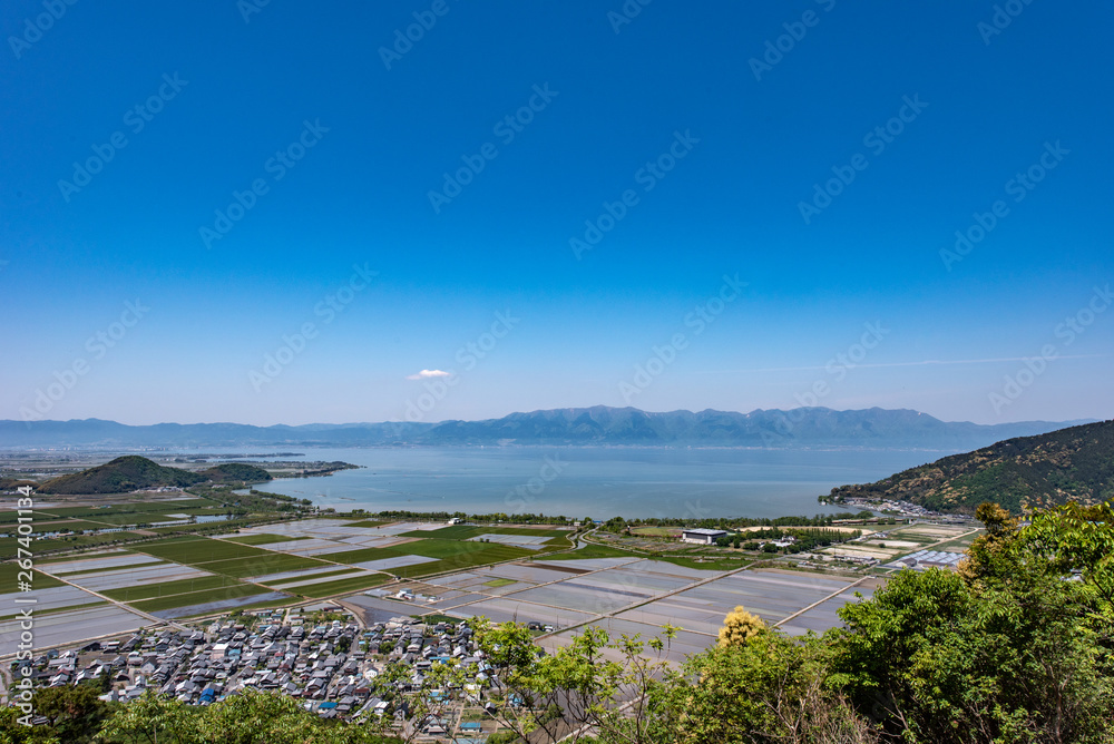 八幡山からの琵琶湖風景