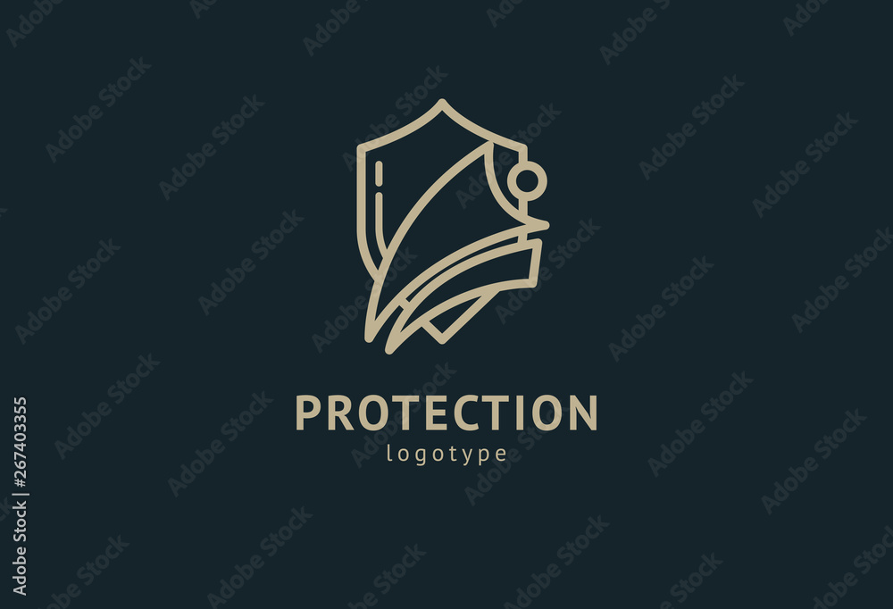 Shield icon. Vector flat style illustration Abstract business security Agency logo template. Logo concept of antivirus, protection, insurance, privacy, guard. Shield icon. Vector flat style illustration Abstract business security Agency logo template. Logo concept of antivirus, protection, insurance, privacy, guard.