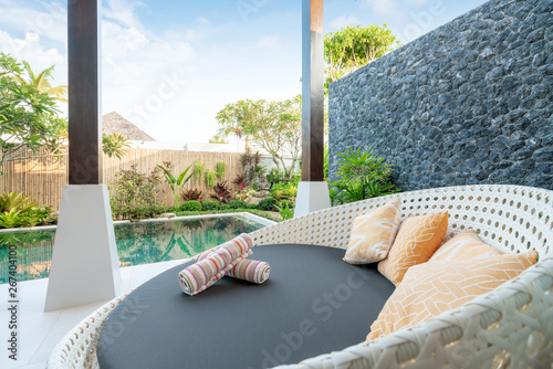 sofa at the pool villas photo