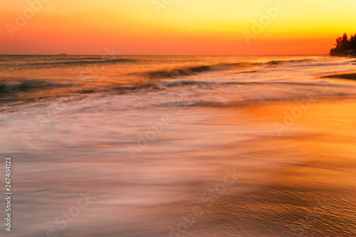 Seascape during sunset Beautiful natural seascape sun golden