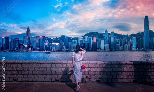 Photography Young woman visit Hong Kong