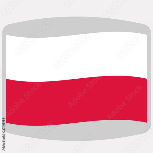 Free Download Flag of Poland,  vector illustration, flat - GFXLoad