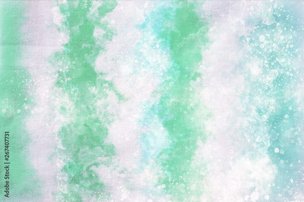 abstract tie dye pattern brushstrokes hand drawn on fabric texture background, digital painted.