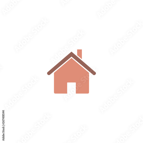 Home icon in round. vector icon for web.