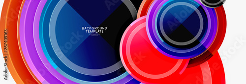 Colorful glossy circles background