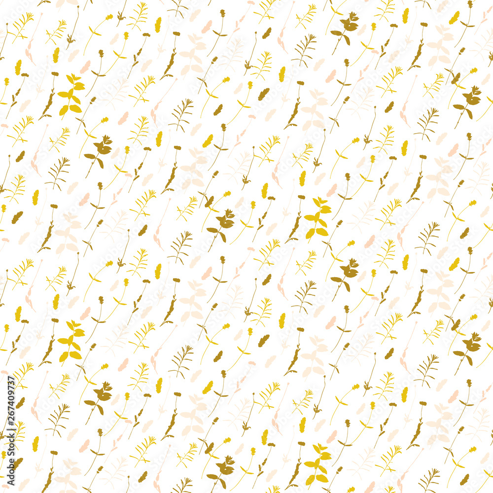 Floral background. Vector seamless pattern with hand - drawn poppies, lavender flowers and leaves. Floral background. Vector seamless pattern with hand - drawn poppies, lavender flowers and leaves.
