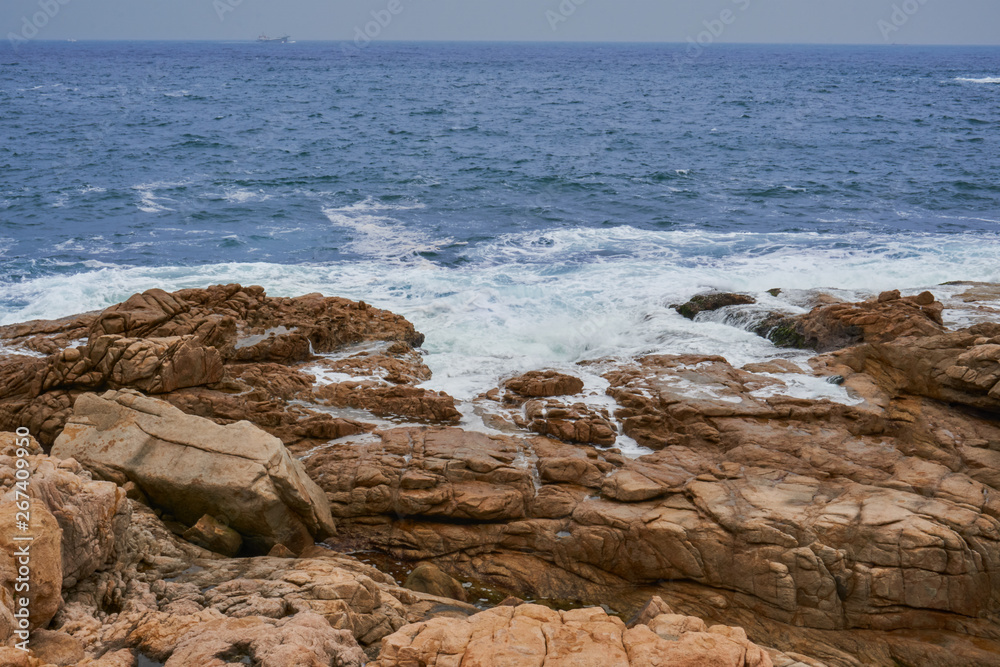 Beautiful seaside and rocky beach Beautiful seaside and rocky beach
